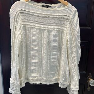 Nanette Lepore Cream Lace Blouse